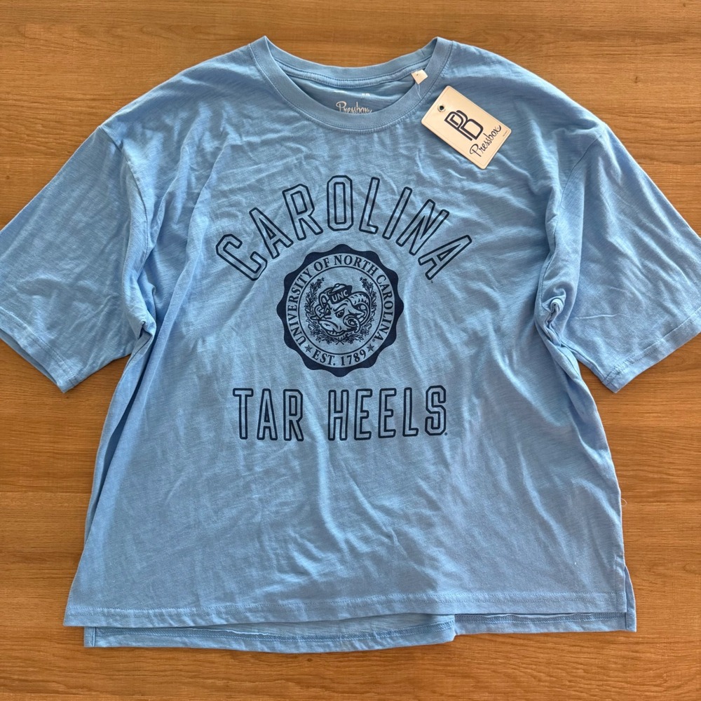 UNC Carolina Tar Heels Slub Motley Crew T-Shirt Blue XL NWT Pressbox